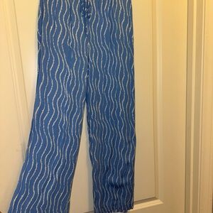 Urban Outfitters Blue and White Striped Pants